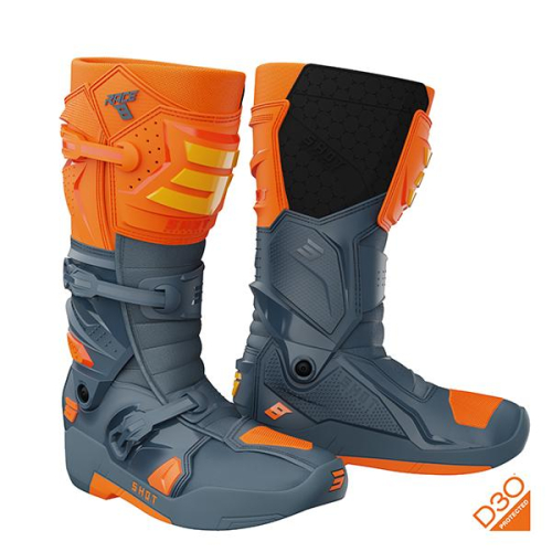 Bottes shot race 8 gris/orange