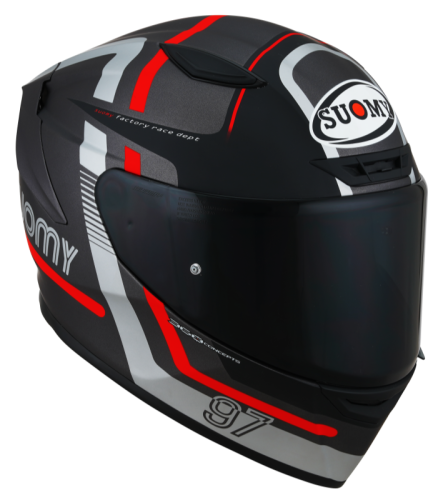 Casque SUOMY TRACK-1 Ninety Seven Gris/Rouge/Noir