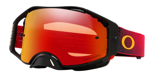 Masque OAKLEY Airbrake MX Rouge Flow écran Prizm MX Torch