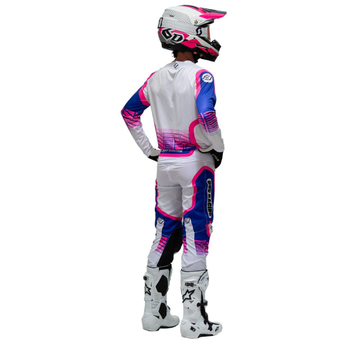 Pantalon Bud Racing GP Neon Violet Rose Fluo Blanc