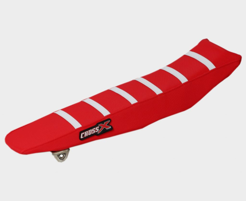 Housse de selle FANTIC 2T 2020-2023  Avec Bande, Couleur : Rouge Rouge Blanc