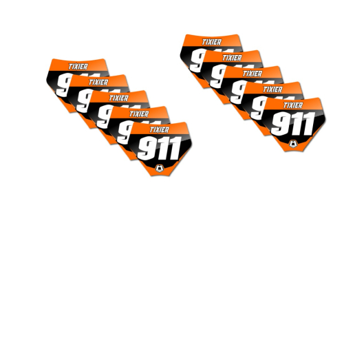 Stickers mini-plaques motocross KTM personnalisable