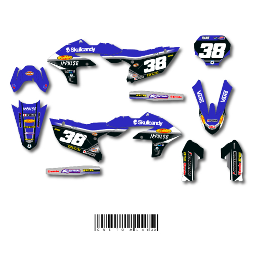 Kit déco motocross  YAMAHA 250 YZF 2024 LINE personnalisable