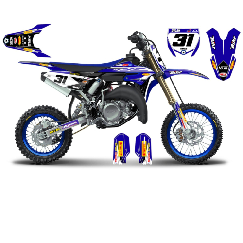 Kit déco motocross  YAMAHA 65 YZ 2022 FIRST personnalisable