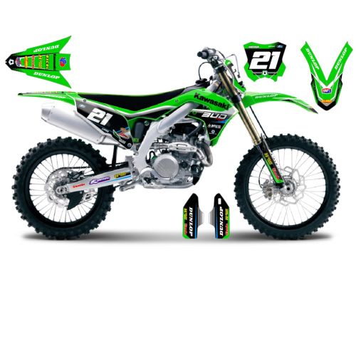 Kit déco motocross KAWASAKI 250 KXF OLD LINE personnalisable