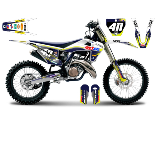 Kit déco personnalisable HUSQVARNA 125 TC OLD LINE personnalisable