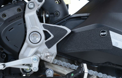 Adhésif anti-frottement R&G RACING platines repose-pieds/bras oscillant noir (3 pièces) Ducati 937 Supersport