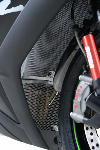 Protection de radiateur R&G RACING titane Kawasaki Ninja ZX-10R