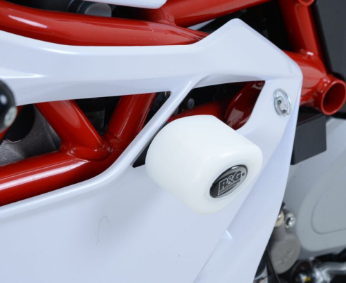 Tampons de protection R&G RACING Aero blanc (sans perçage) MV Agusta F4 1000R