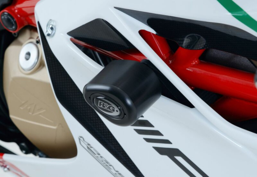 Tampons de protection R&G RACING Aero noir (sans perçage) MV Agusta F4RC