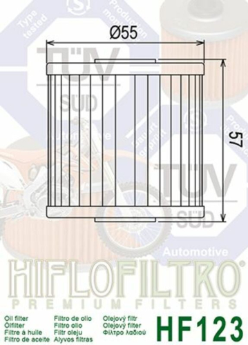 Filtre à huile HIFLOFILTRO - HF123