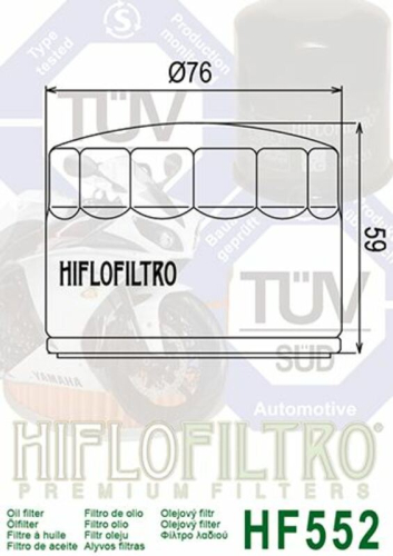 Filtre à huile HIFLOFILTRO - HF552