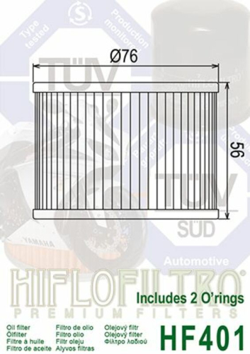 Filtre à huile HIFLOFILTRO - HF401