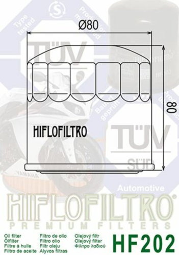 Filtre à huile HIFLOFILTRO - HF202