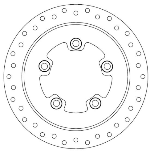 Disque de Frein Fixe KYMCO - Homologué TÜV ref: FMD0465R