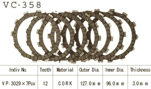 Kit Disques d'Embrayage Garnis Rm 125 1983/1985