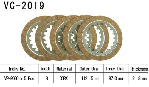 Kit Disques d'Embrayage Garnis Ttr 90 2000/2002