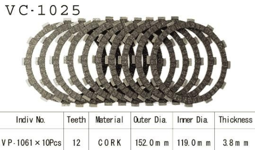 Kit Disques d'Embrayage Garnis Xl1000 Varadero 1999/2002