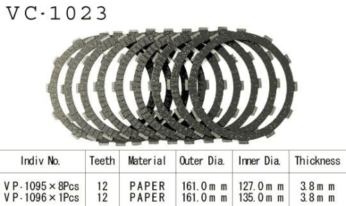 Kit Disques d'Embrayage Garnis Cbr1100 Xx 1997/1998