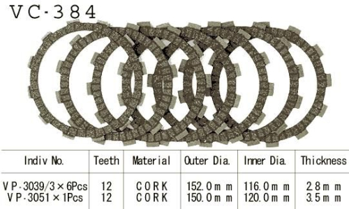 Kit Disques d'Embrayage Garnis Dr 650 R/Rs 1990/1995