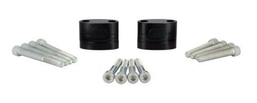 Kit de 2 rehausses pour guidon avec Barre Ø22 mm Noir