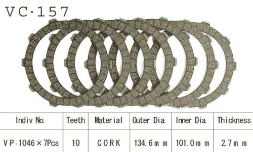 Kit Disques d'Embrayage Garnis Atc250 R