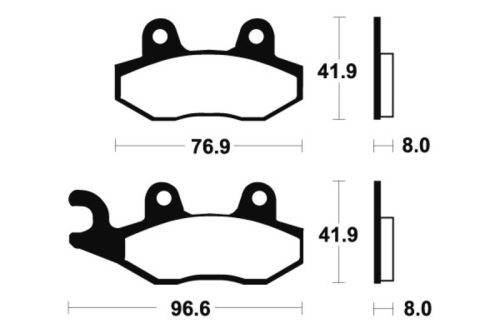 Plaquettes de frein TECNIUM MX/Quad métal fritté - MO111