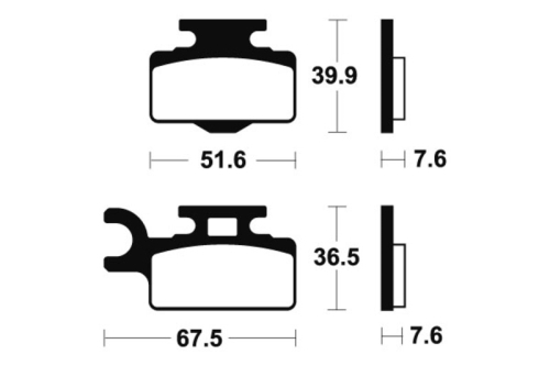 Plaquettes de frein TECNIUM MX/Quad métal fritté - MO252