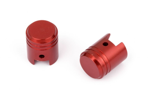 Capuchon de Valve Grand Piston Rouge Vendu par paire