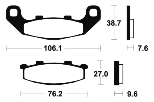 Plaquettes de frein TECNIUM Performance métal fritté - MF115