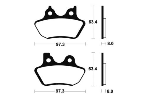 Plaquettes de frein TECNIUM Performance métal fritté - MF326