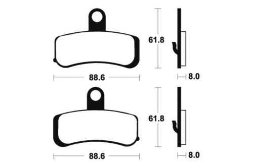 Plaquettes de frein TECNIUM Performance métal fritté - MF353