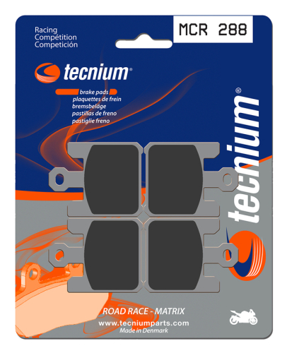 Plaquettes de frein TECNIUM Racing métal fritté carbone - MCR288