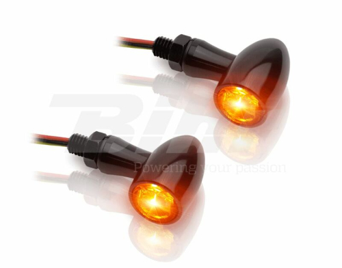 Clignotants LED V-PARTS 12V alu noir ref: 1058622