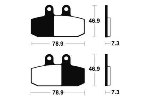 Plaquettes de frein TECNIUM Scooter organique - ME293