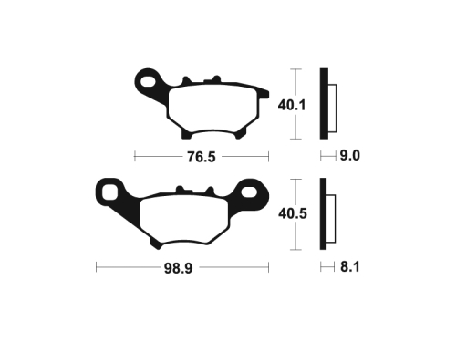 Plaquettes de frein TECNIUM Scooter organique - ME374