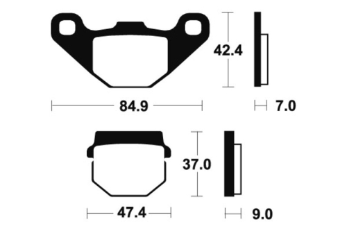 Plaquettes de frein TECNIUM Scooter organique - ME44