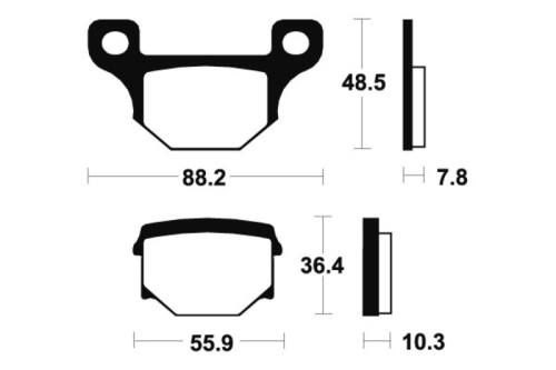 Plaquettes de frein TECNIUM Scooter organique - ME85