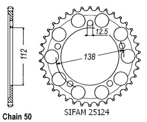 Couronne Cbr 1100 Xx 1997-1999 - 530 - 45 Dents - Similaire JTR302