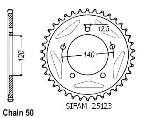 Couronne Gsx 1400 2002-2006 - 530 - 43 Dents - Similaire JTR1797