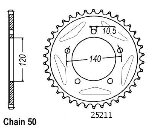 Couronne Gsx-r 1000 2001-2006 - 530 - 42 Dents - Similaire JTR1800