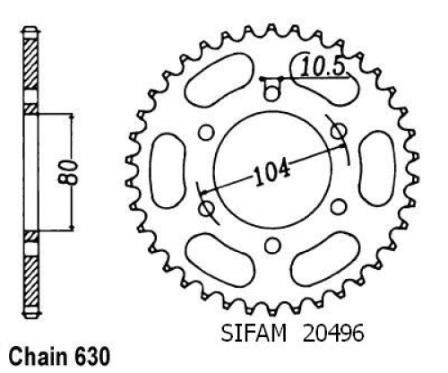 Couronne Z 1000 Ltd 1981-1982 - 630 - 39 Dents - Similaire JTR501