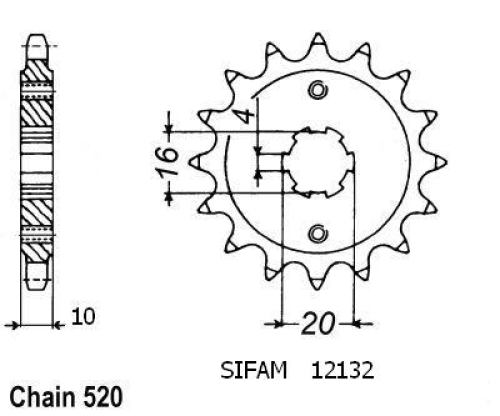 Pignon Husqvarna 125 Wre - 520 - 14 Dents - Similaire JTF720