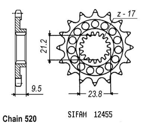 Pignon Suzuki Rm-z 450 2005 - 520 - 14 Dents - Similaire JTF1441C