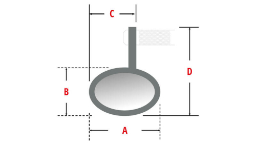 Rétroviseur embout de guidon HIGHSIDER Conero-XS universel ref: 1111079002