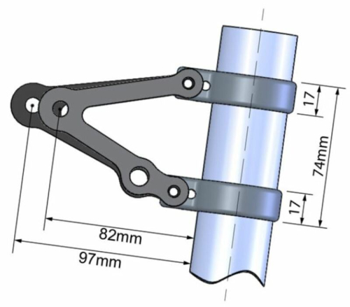 Support de phare avec insert clignotants LSL Ø38