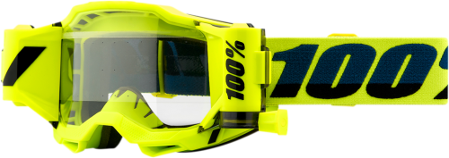 Masque 100% ACCURI 2 FORECAST Full Jaune Fluo - Ecran Transparent