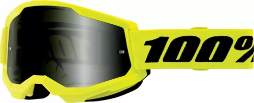 Masque 100% Strata 2 Sand Jaune Fluo - Ecran Fumé