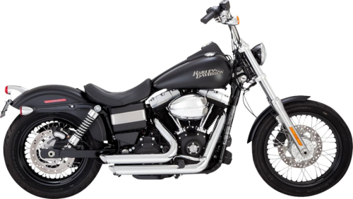 Lignes d’échappement Vance & Hines décalées Shortshots Chrome 12-17 DYNA