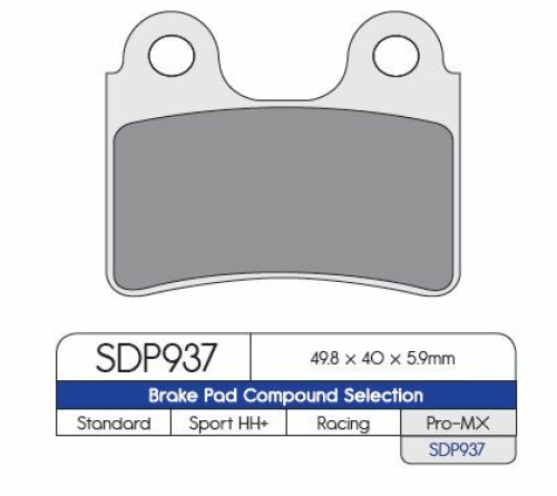 Plaquettes de frein avant ultra performantes SDP Pro MX SDP937